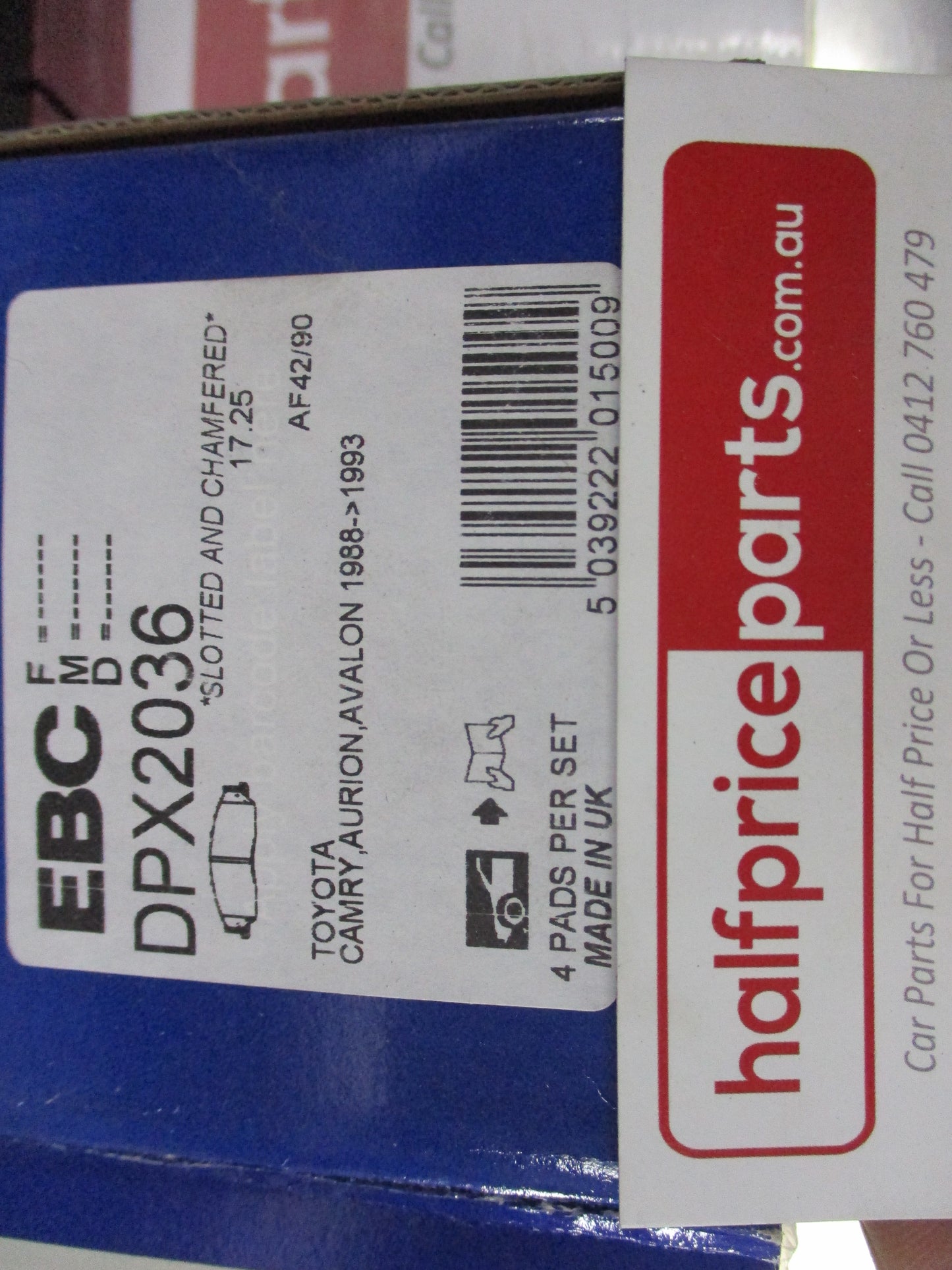 EBC Front Disc Brake Pad Set Suits Toyota Camry ACV36/MCV36 New Part