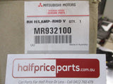 Mitsubishi Magna TL/TW Genuine Right Hand Front Head Light New Part