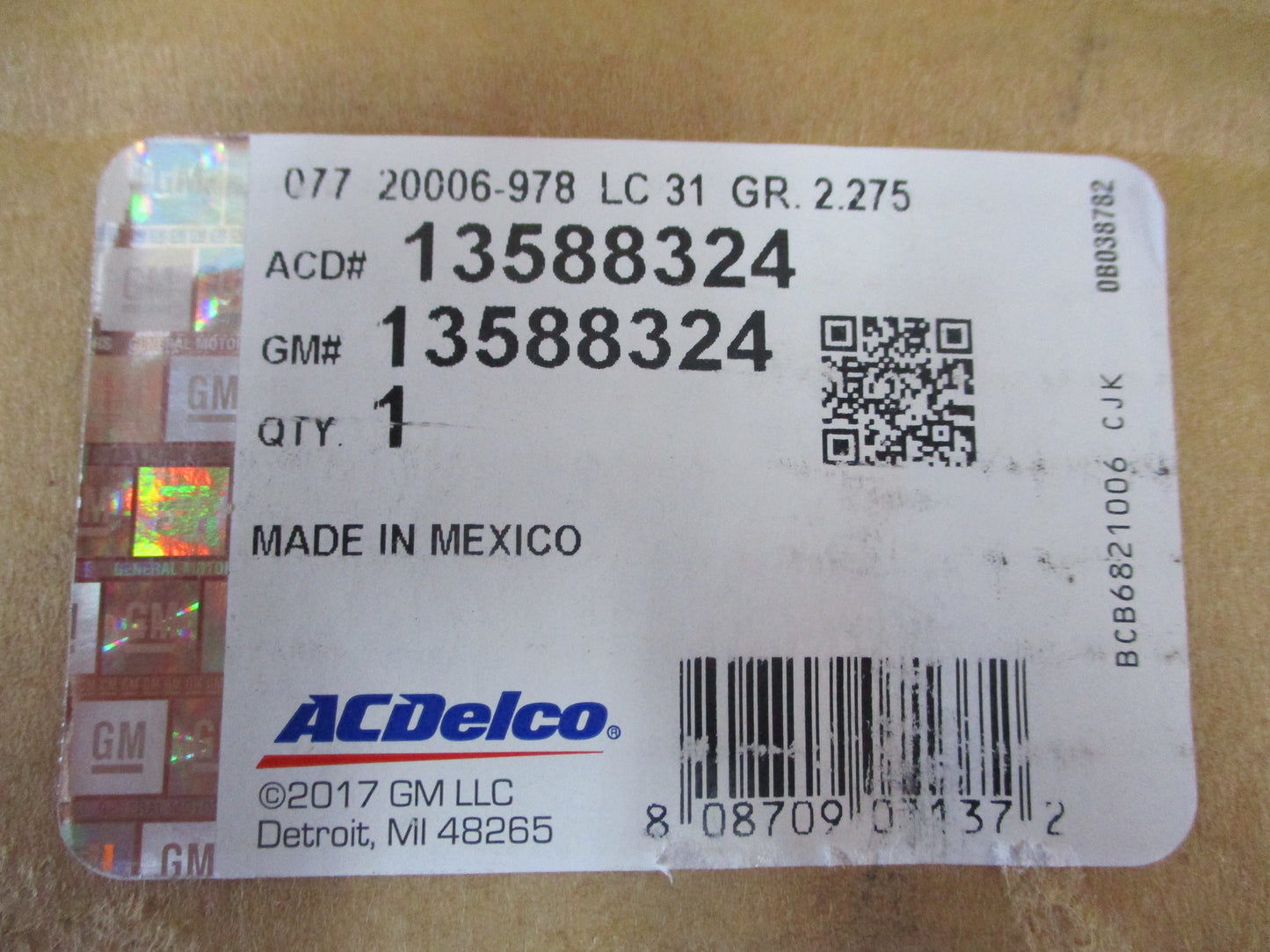 Holden Captiva 2.4Ltr Petrol Genuine Alternator New Part