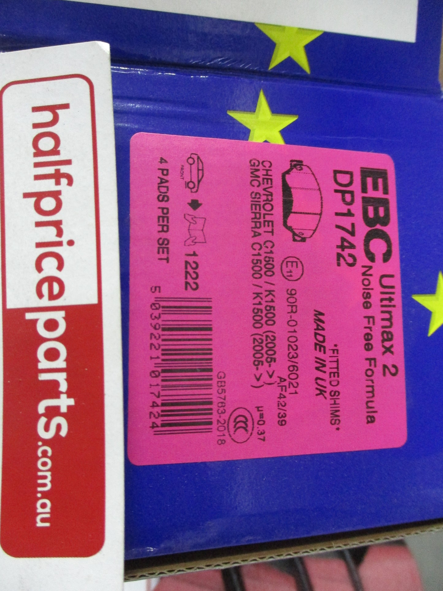 EBC Front Disc Brake Pad Set Suits GMC Sierra C1500/Chevrolet C1500 New Part