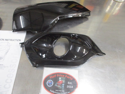 Mitsubishi Pajero Sport Genuine Front Fog Light Bezel Protector Kit (Factory Black) New Part