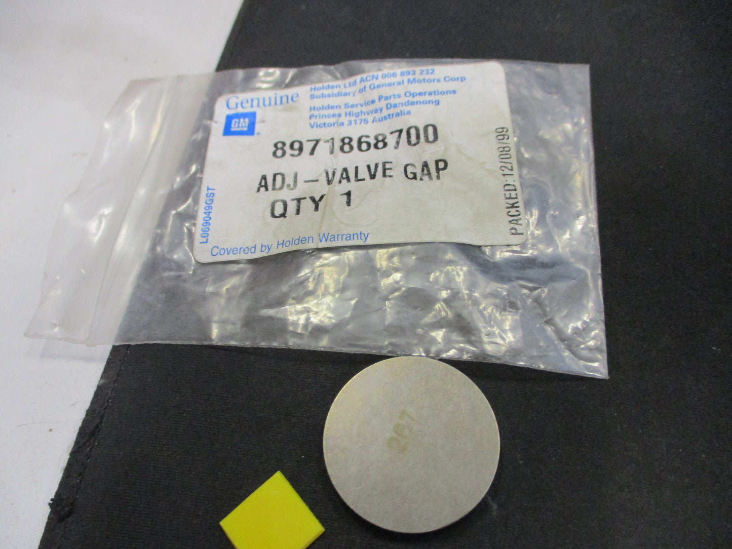 Holden Genuine Valve Gap Adjuster T=3.25 New Part