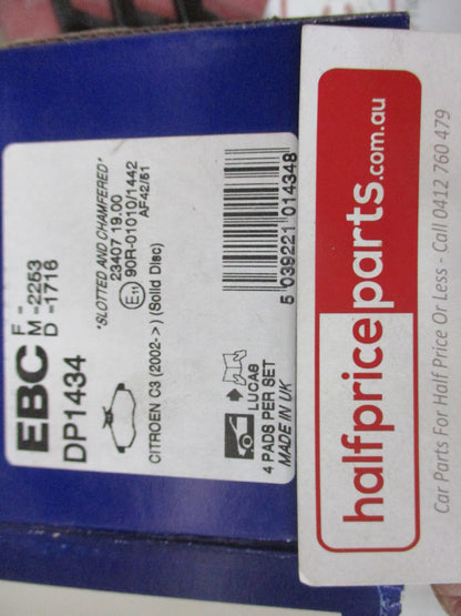 EBC Front Disc Brake Pad Set Suits Citroen C2/C3 New Part