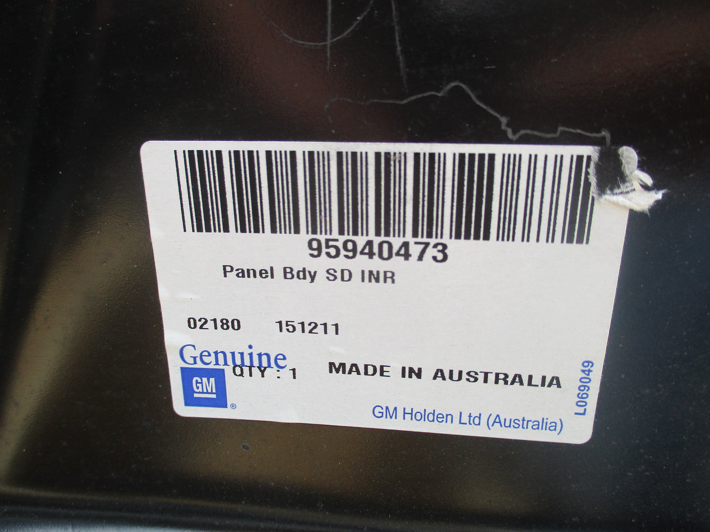 Holden Cruze Hatch Genuine Passenger Inner Quarter Panel New