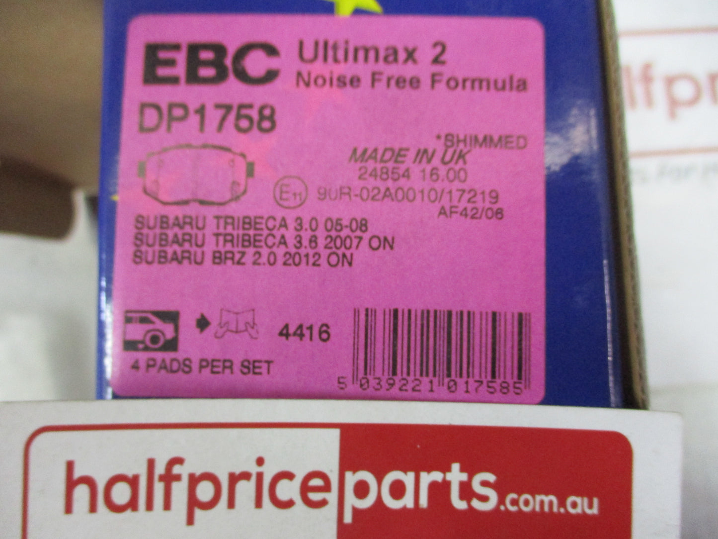 EBC Rear Brake Pad Set Suits Subaru BRZ/Tribeca New Part