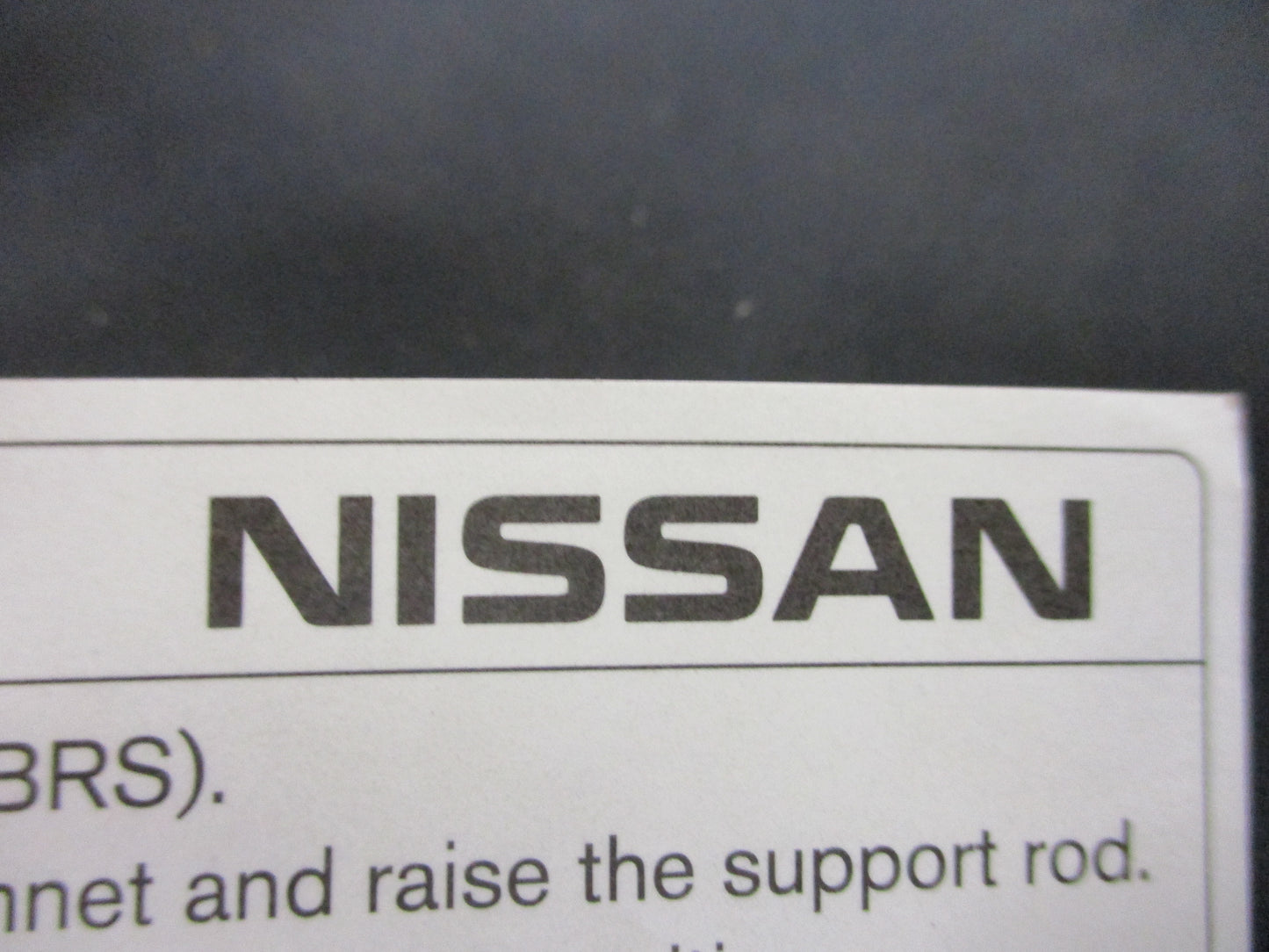 Nissan Navara Genuine (PBRS) Positive Restraint System Sticker New Part