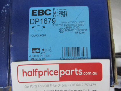 EBC Front Disc Brake Pad Set Suits Volvo S60/S80/V70/V90/XC90 New Part