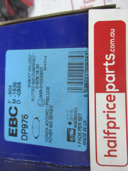 EBC Front Disc Brake Pad Set Suits Honda Accord/Prelude New Part