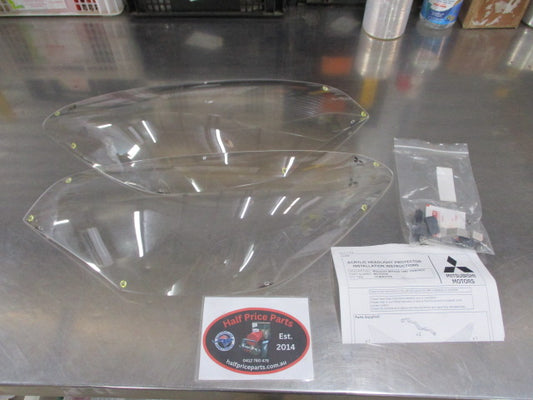 Mitsubishi Mirage Genuine Sedan Headlight Protectors With Instructions And Fitting Kit New Part