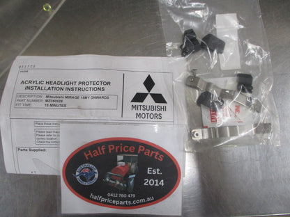 Mitsubishi Mirage Genuine Sedan Headlight Protectors With Instructions And Fitting Kit New Part