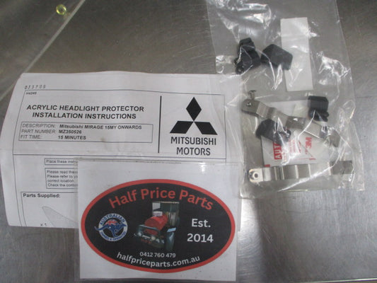 Mitsubishi Mirage Genuine Sedan Headlight Protectors With Instructions And Fitting Kit New Part