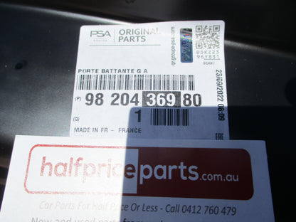 Peugeot Partner Genuine Left Hand Rear Loading Door Assembly (Unpainted) New Part