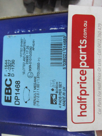 EBC Front Disc Brake Pad Set Suits Renault Megan II/Senic I/II/Grand Senic II New Part
