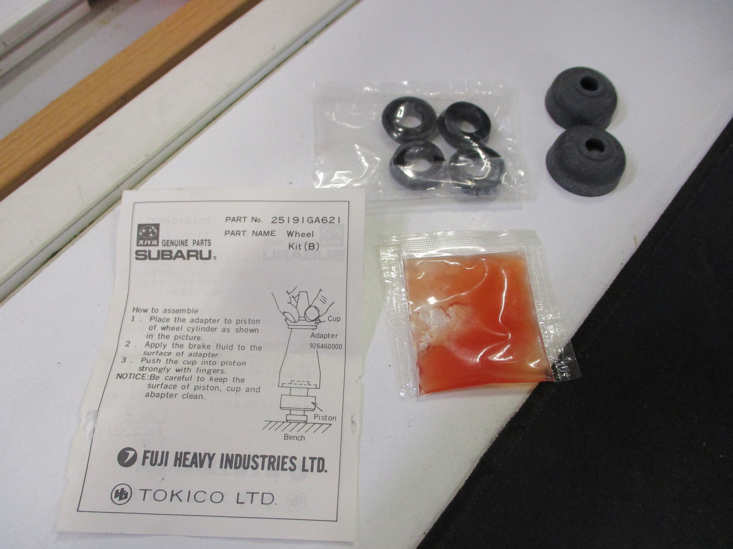 Subaru XT Sedan-Coupe_Wagon Genuine Wheel Cylinder Kit New Part