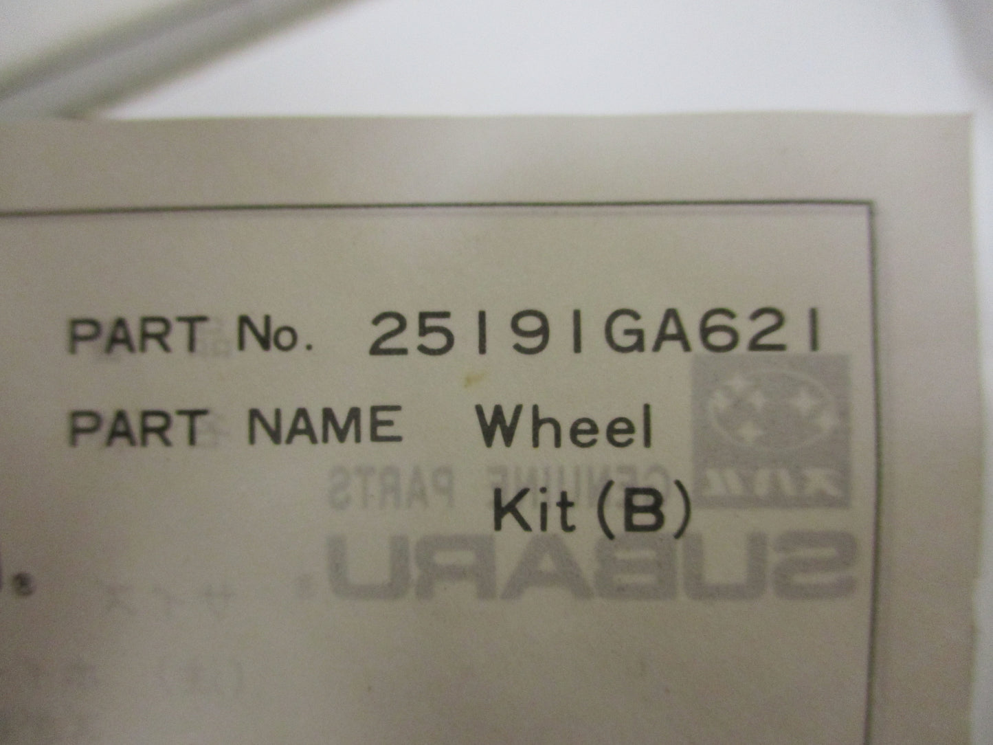 Subaru XT Sedan-Coupe_Wagon Genuine Wheel Cylinder Kit New Part