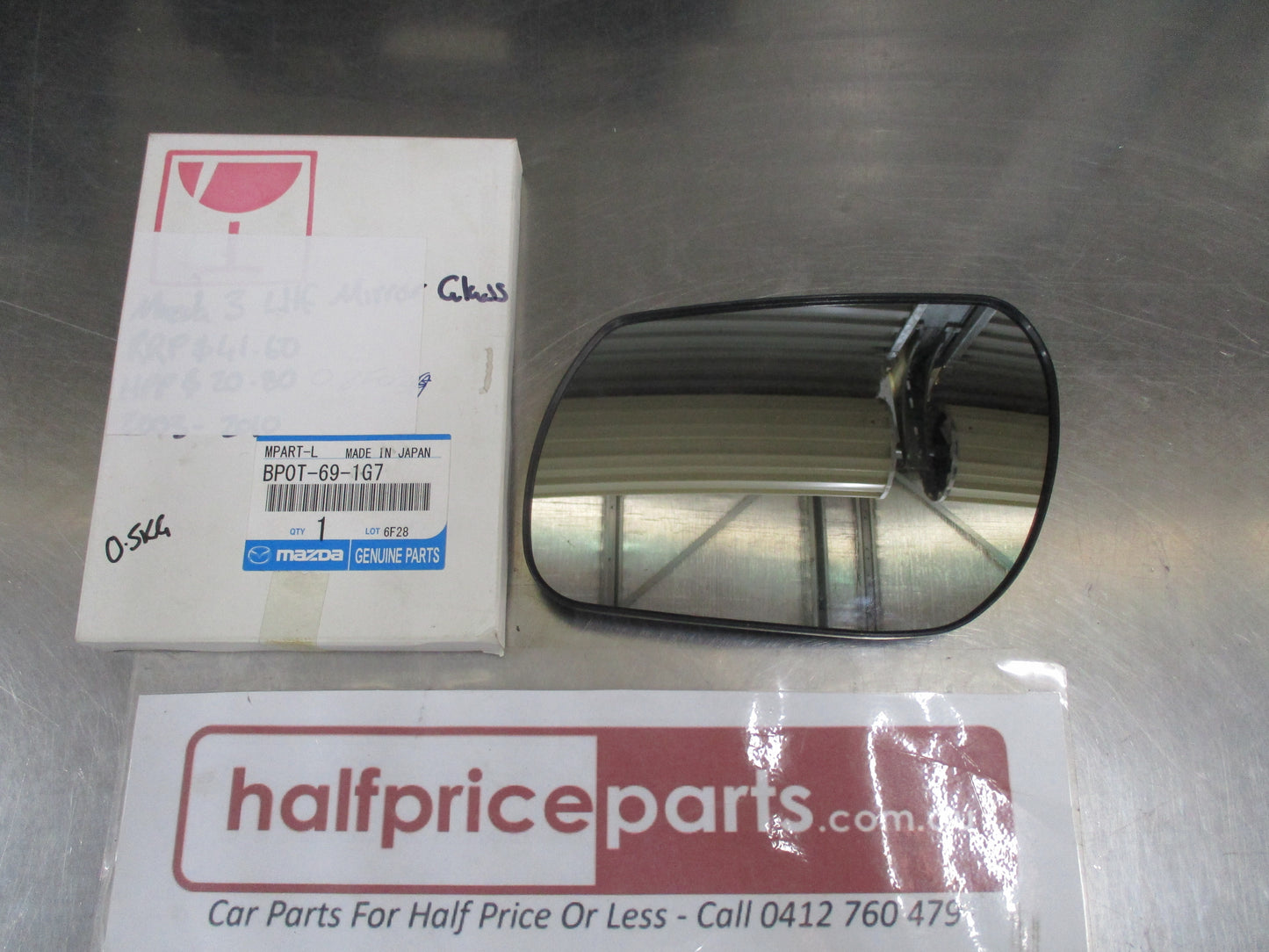 Mazda 3 Genuine Left Hand Front Outer Mirror Glass New Part