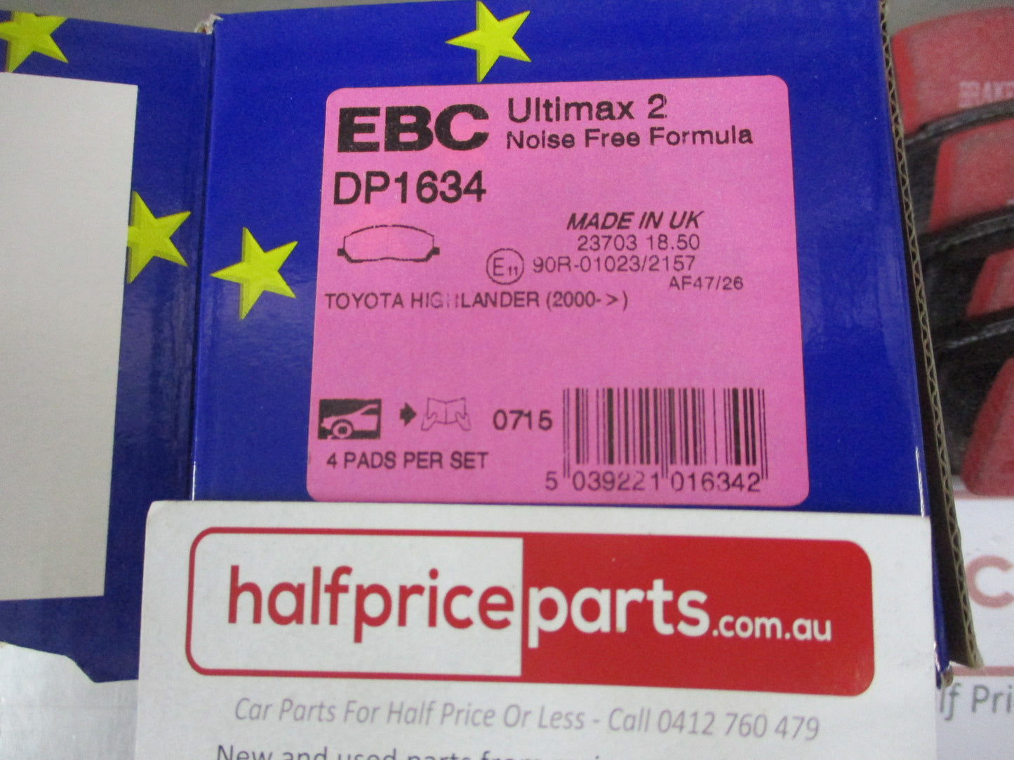 EBC Front Disc Brake Pad Set Suits Toyota Kluger MCU28R New Part