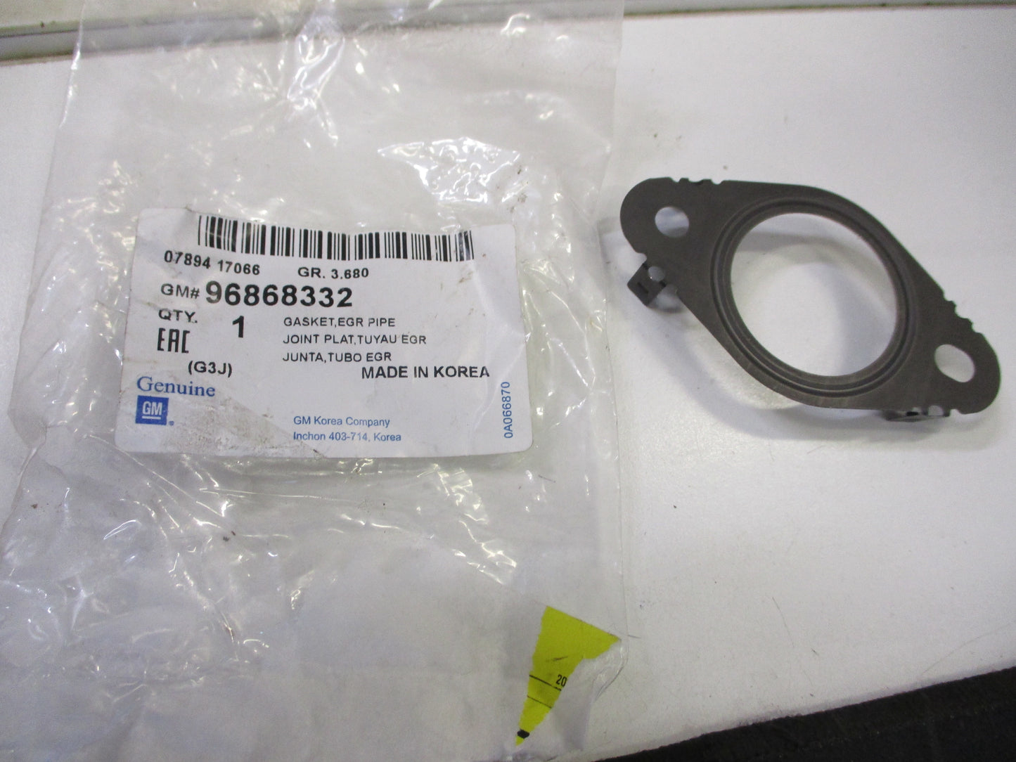 Holden Captiva Genuine EGR Pipe Gasket New Part