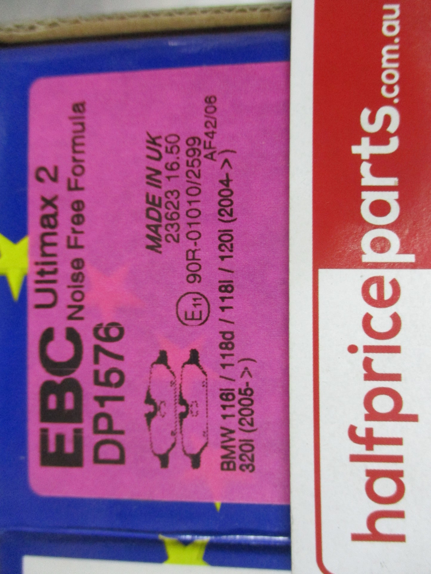 EBC Rear Disc Brake Pad Set Suits BMW 1 (E81)(E87)(E90)(E91) New Part