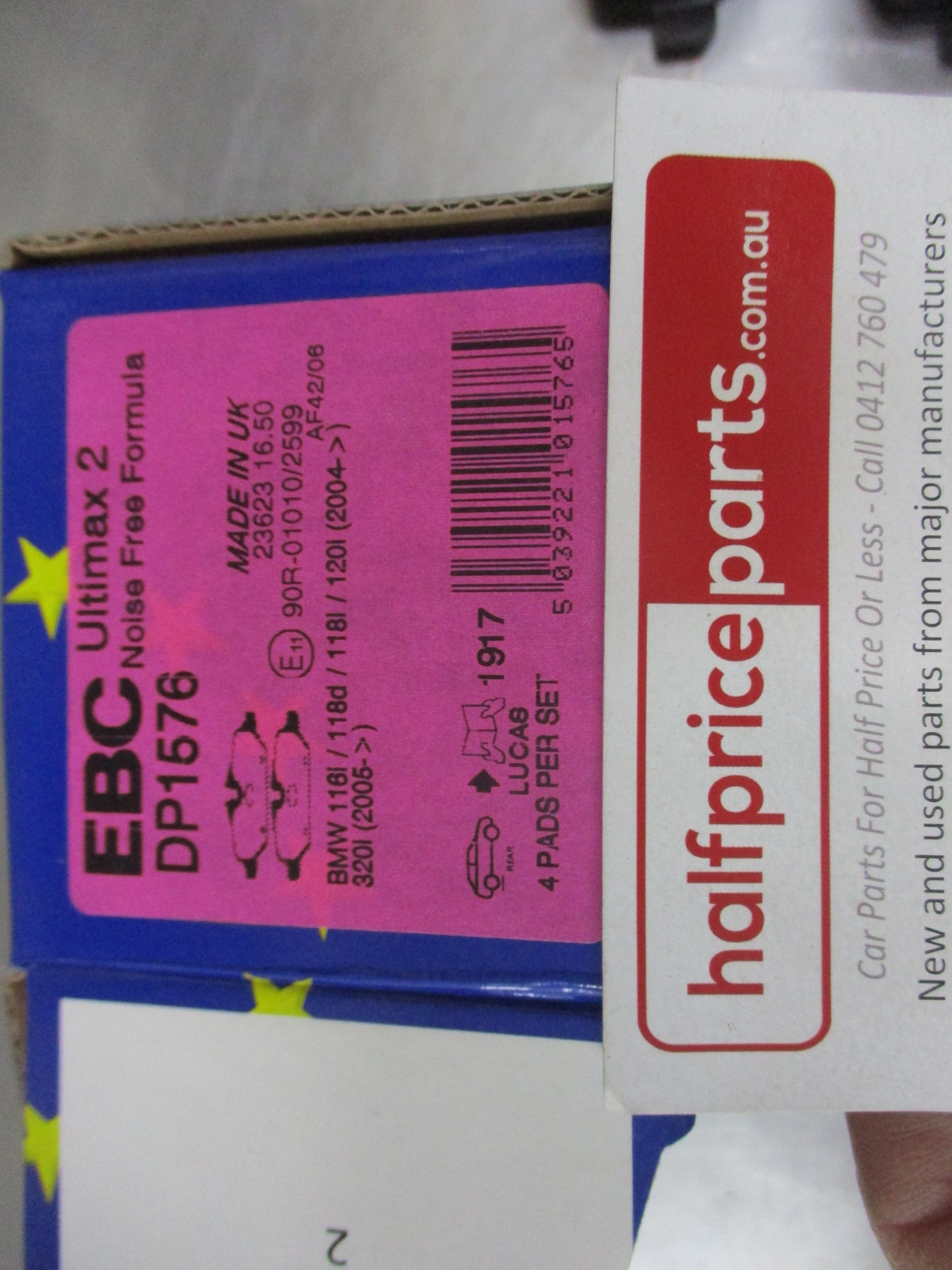 EBC Rear Disc Brake Pad Set Suits BMW 1 (E81)(E87)(E90)(E91) New Part