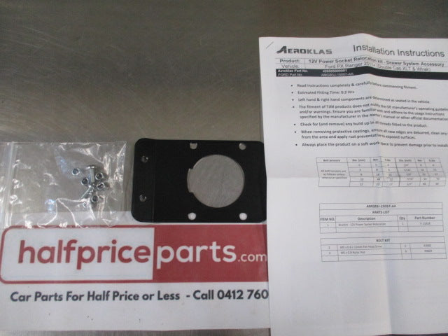 Aeroklas Ford PX Ranger Genuine 12V Power Socket Relocation Kit For Drawer System New Part