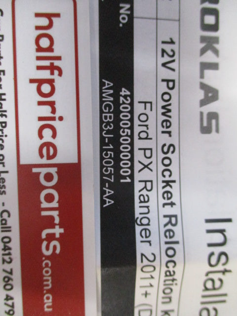 Aeroklas Ford PX Ranger Genuine 12V Power Socket Relocation Kit For Dr ...
