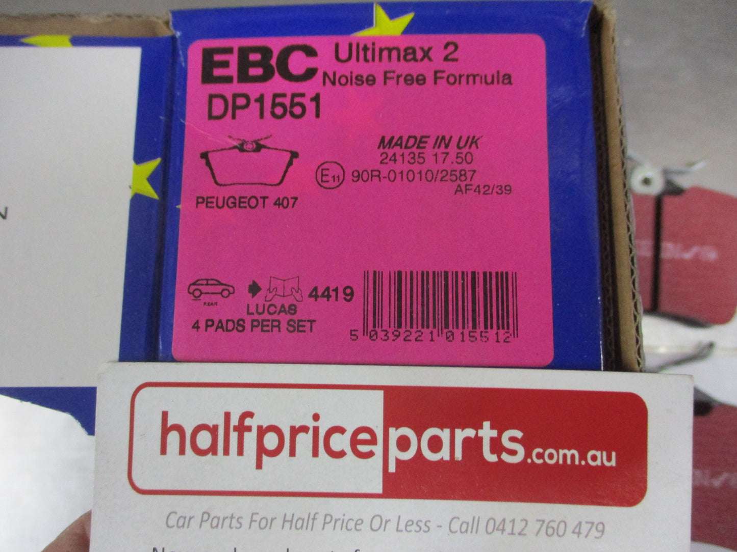 EBC Rear Disc Brake Pad Set Suits Citroen C5 SerII/III/Peugeot 407/607 New Part
