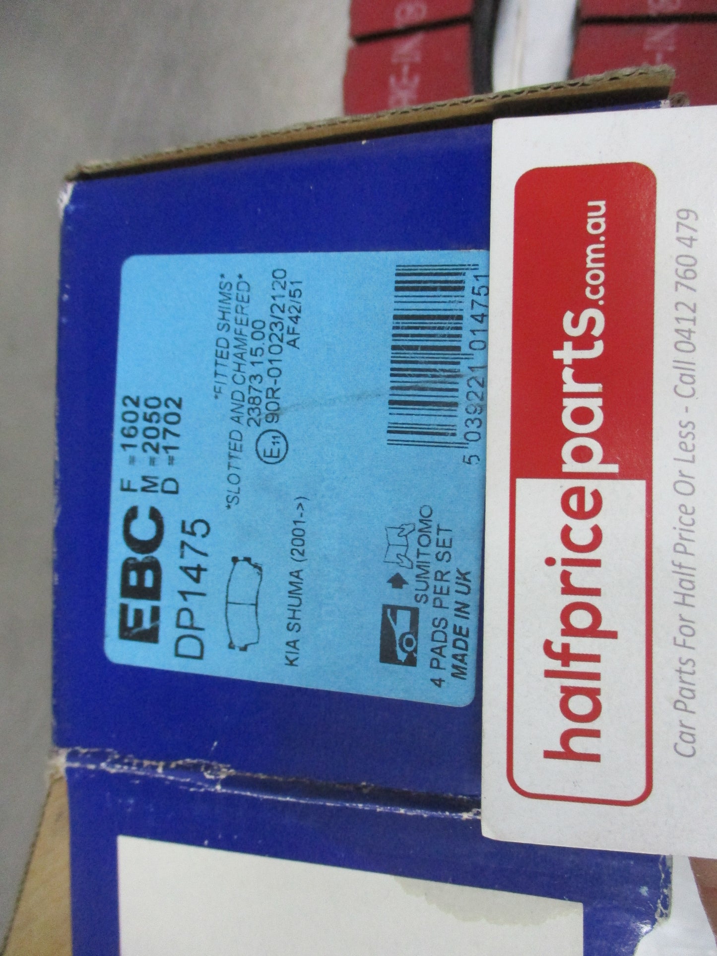 EBC Front Disc Brake Pad Set Suits Kia Rio New Part