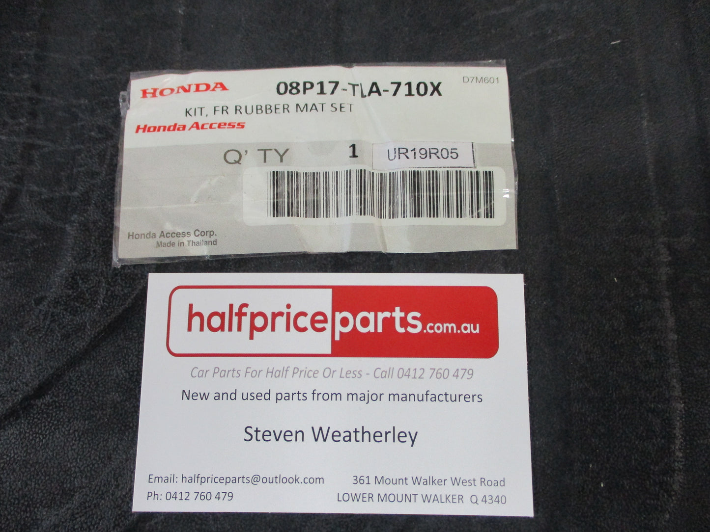 Honda CRV Genuine Set 3 Rubber Mat Set Front And Rear New Part