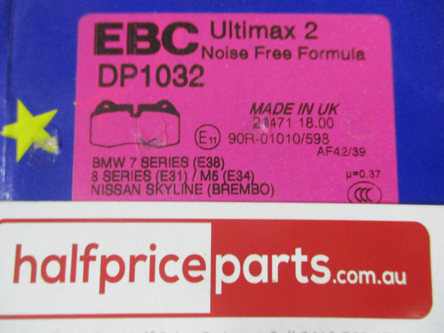 EBC Front Disc Brake Pad Set Suits BMW 725/728/730/840/850 New Part