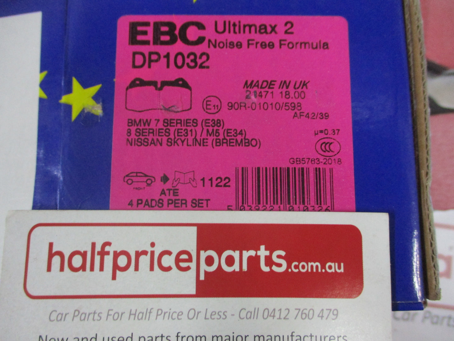 EBC Front Disc Brake Pad Set Suits BMW 725/728/730/840/850 New Part