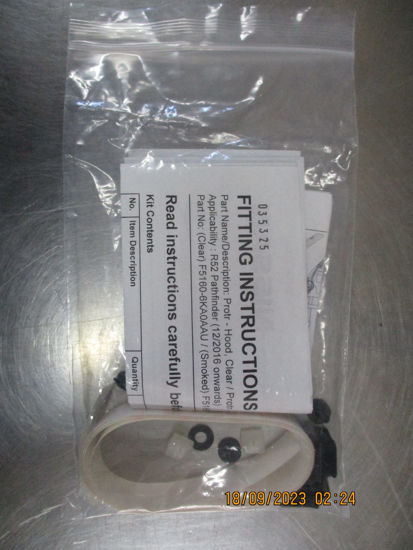 Nissan R52 Pathfinder Genuine Smoked Bonnet Protector Kit New