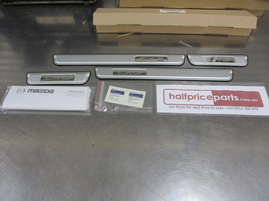 Mazda CX-3 Genuine Alloy Scuff Plates Set Of 4 New Part