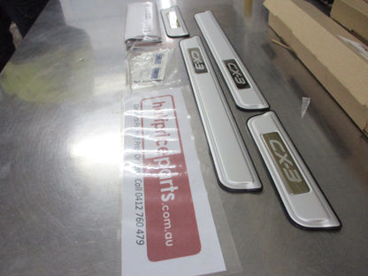 Mazda CX-3 Genuine Alloy Scuff Plates Set Of 4 New Part
