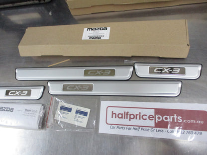 Mazda CX-3 Genuine Alloy Scuff Plates Set Of 4 New Part