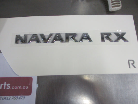 Nissan Navara RX Genuine Side Door Set Chrome Badge New Part