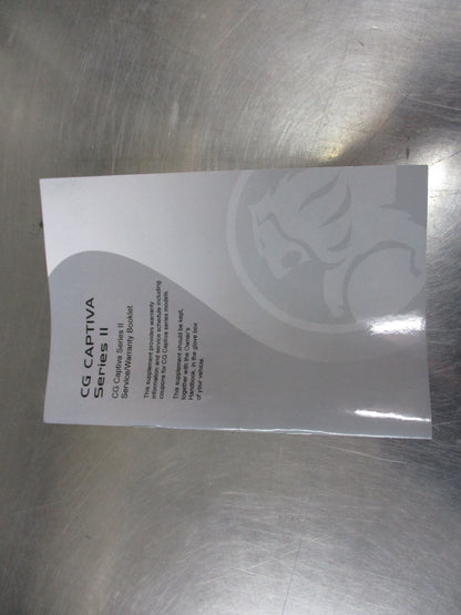 Holden CG Captiva Series II Genuine Service Warranty Book New Part