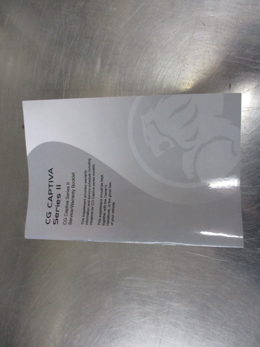 Holden CG Captiva Series II Genuine Service Warranty Book New Part