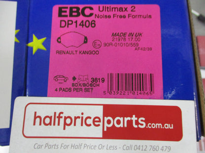 EBC Front Disc Brake Pad Set Suits Renault Kangoo New Part