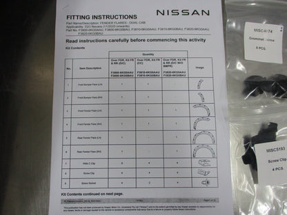 Nissan Navara D23 NP300 Genuine 4 Piece (W/Out Bull Bar) Kit (Unpainted)New Part