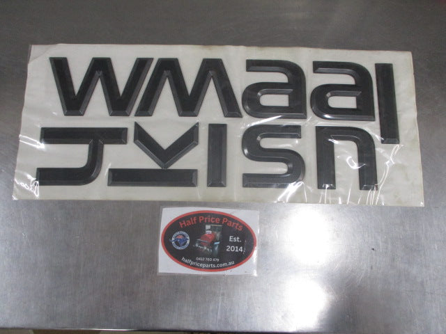 Walkinshaw Tail Gate Emblem (Individual Letters) 13.2 Hight New Part