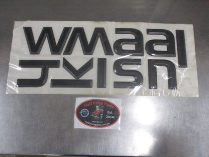 Walkinshaw Tail Gate Emblem (Individual Letters) 13.2 Hight New Part