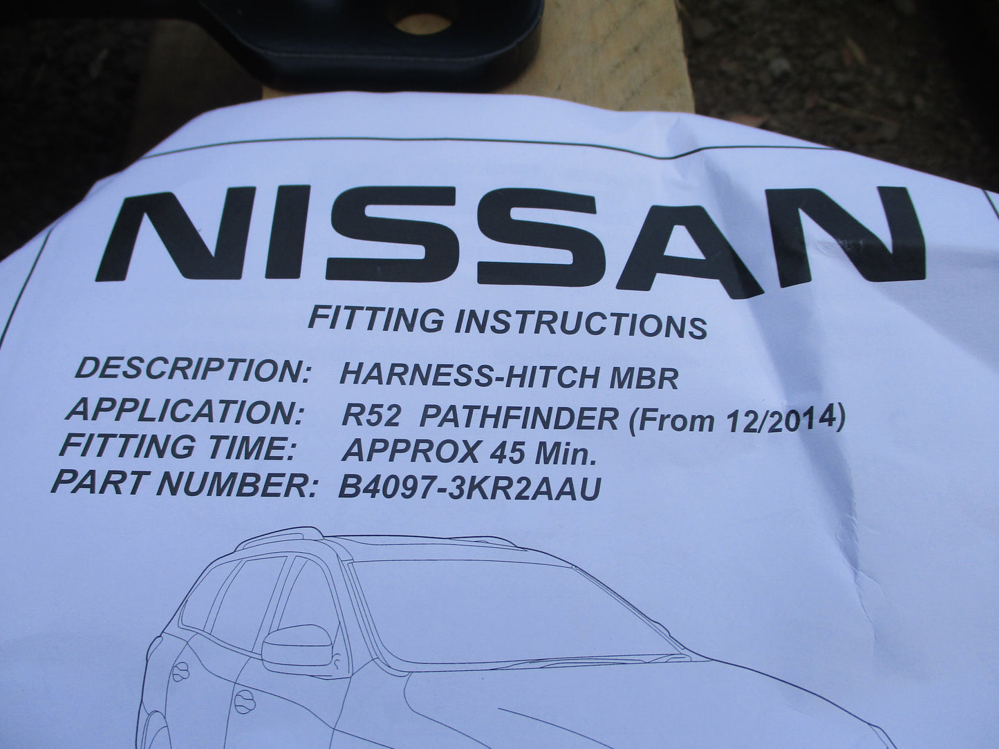 Nissan Pathfinder R52 Genuine Tow Bar Kit Complete New Part