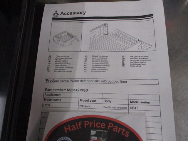 Mitsubishi MN Triton Genuine Water Defender Kit New Part