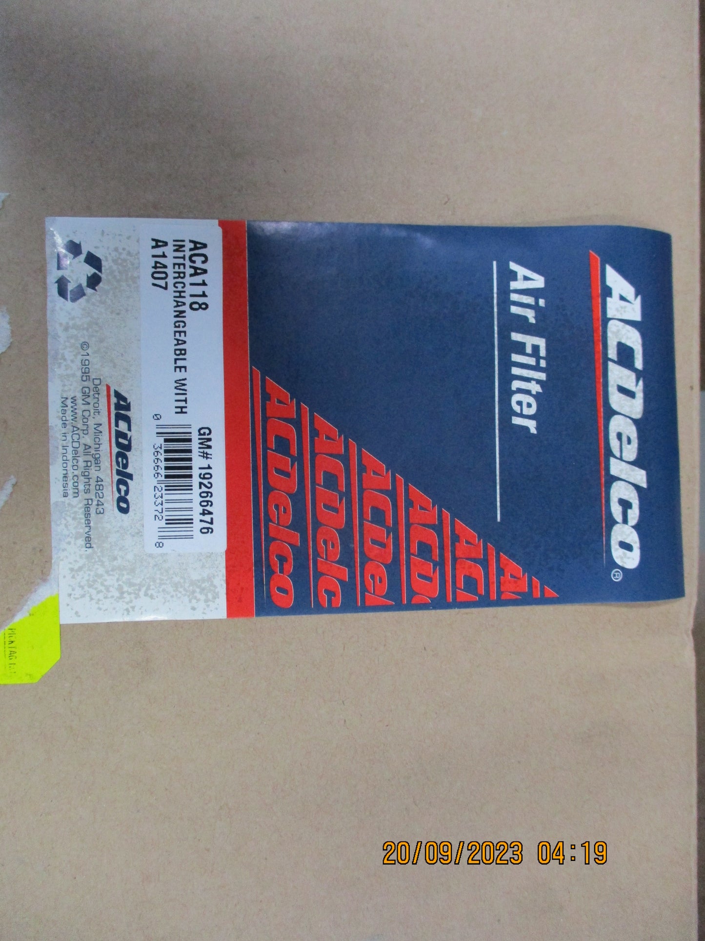 ACDelco Toyota Landcruiser Genuine Air Filter New