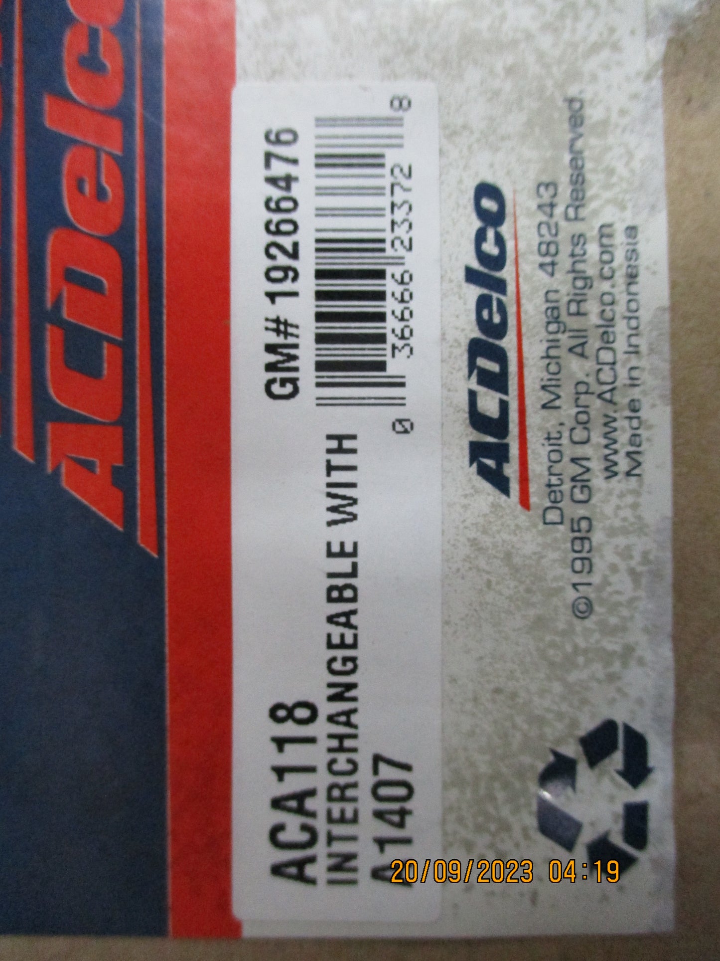 ACDelco Toyota Landcruiser Genuine Air Filter New