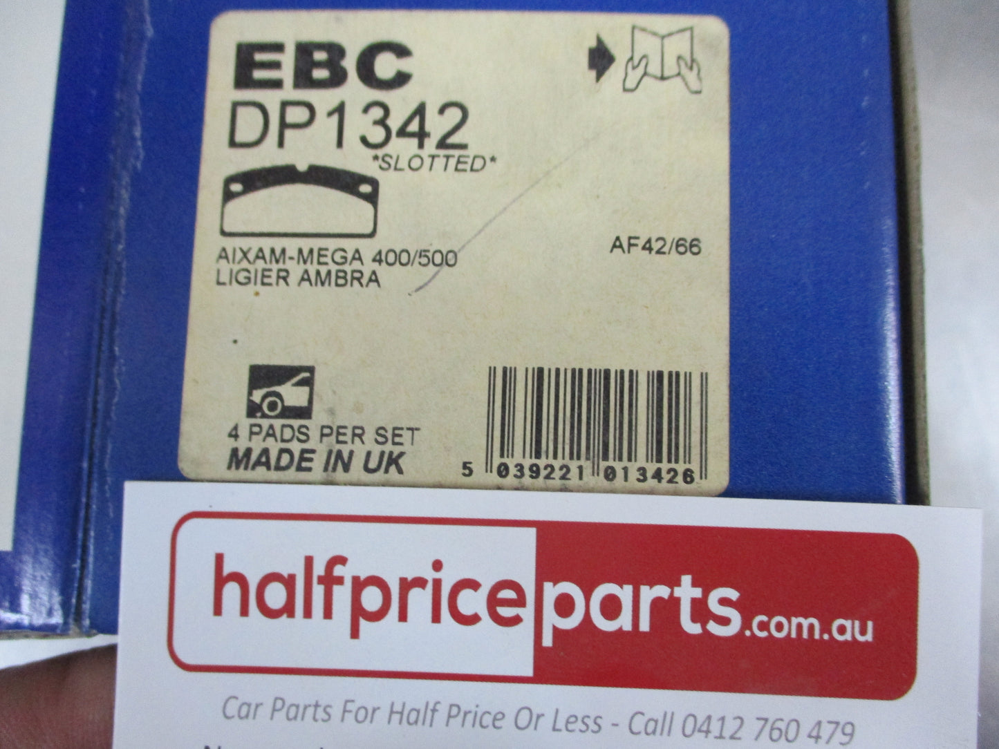 EBC Front Brake Pad Set Suits Fiat 500/Aixam/Ligier New Part