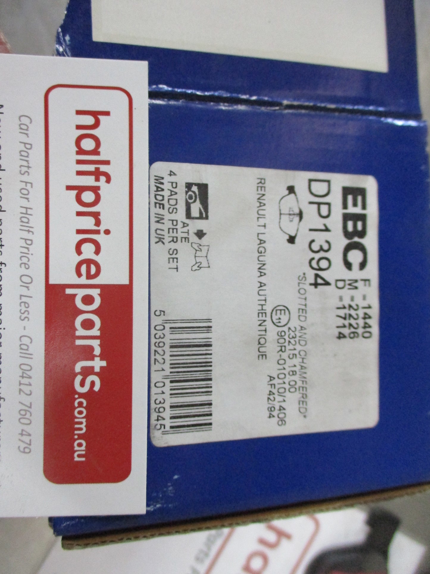 EBC Front Disc Brake Pad Set Suits Renault Laguna II/III/Twingo/Wind New Part