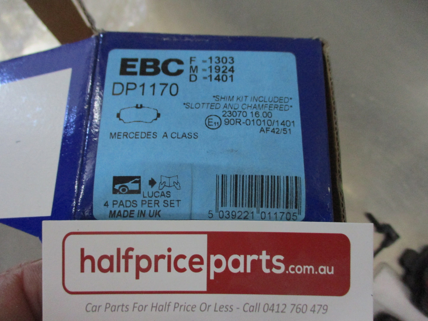EBC Front Disc Brake Pad Set Suits Mercedes Benz A-Class New Part
