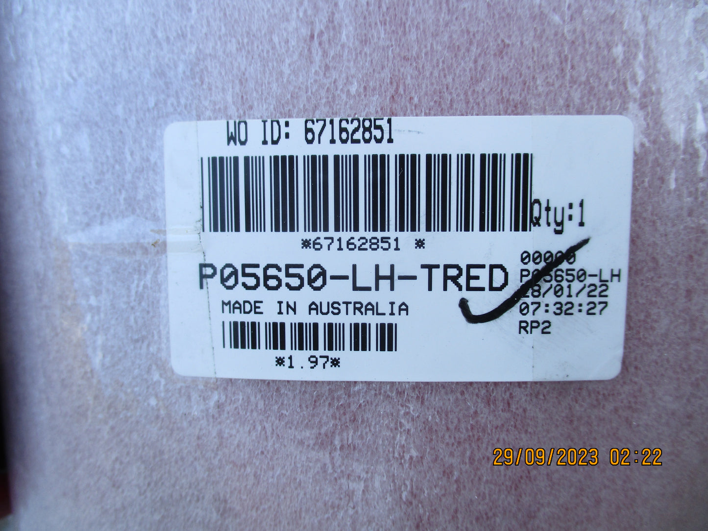 EGR 3 Piece Hard Lid (True Red) Suits Ford PX Ranger Dual Cab - New Part